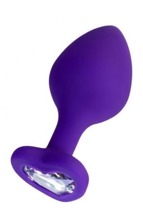 Diamond Heart Anal Plug Mor 8 cm
